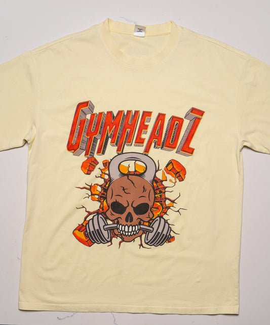 Oversized Skull Breaker Tee — Tan